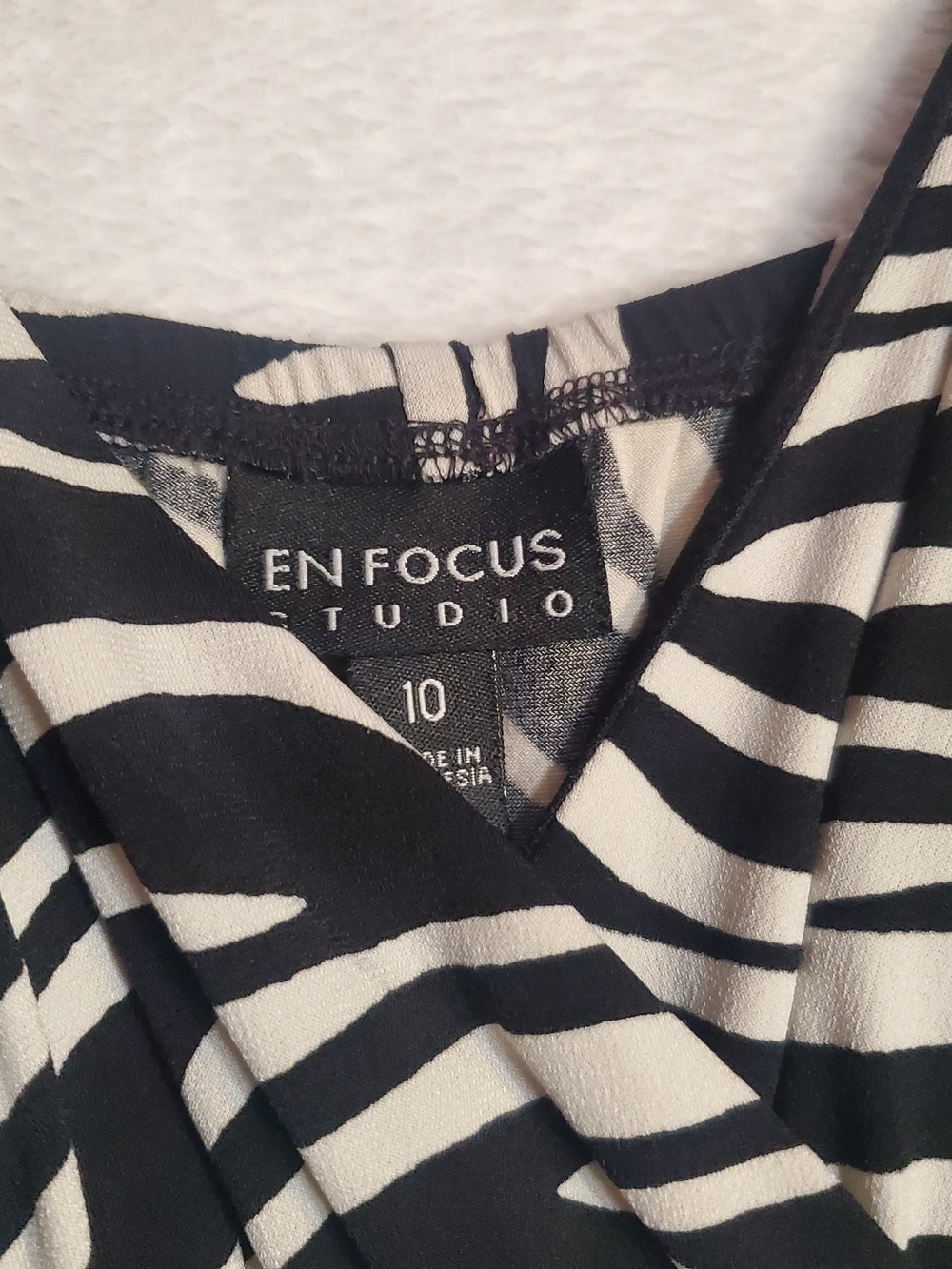 Enfocus Studio Black and White Zebra-Print High-Low Dress - Picture 4 of 4